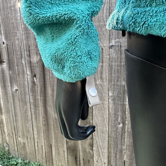 The North Face Womens Jacket Size Small Teal Osito AAHY Fuzzy Fleece Full Zip - Picture 9 of 12